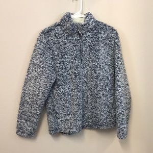 Blue and white Sherpa QuarterZip